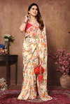Gc Gaurvi lace Work Georgette Printed Sarees Wholesale Shop In Surat
